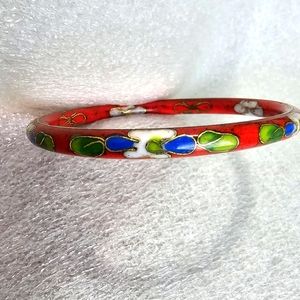 Vintage cloisonne bangle bracelet
